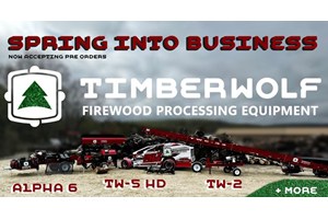 2023 Timberwolf Alpha, HD, and TW Series  Firewood Splitter